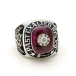 Vintage Ruby Diamond ELKS BPOE Signet Ring in Sterling Silver, Elks Past Exalted Ruler