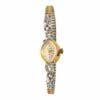 Two Tone 14k Gold Diamonds Bulova Bracelet Watch 23J 23 Jewels