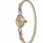 Two Tone 14k Gold Diamonds Bulova Bracelet Watch 23J 23 Jewels