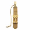 Antique  Victorian Watch Chain Fob Woven Gold Ribbon