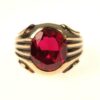 Vintage Art Deco Men's Ruby Ring 10k Gold Benjamin Allen & Co