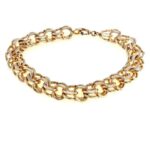 Vintage Double Curb Link Gold Fill Starter Charm Bracelet