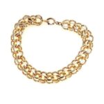 Vintage Double Curb Link Gold Fill Starter Charm Bracelet