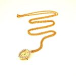 Vintage Dufonte Jeweled Pendant Watch Necklace Unworn