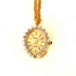 Vintage Dufonte Jeweled Pendant Watch Necklace Unworn