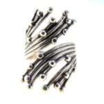 Vintage Modernist Wrap Around Atomic Ring by Beau Sterling