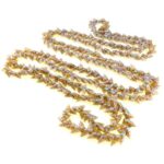 Vintage Tasmanian Maireener Shell Necklace Natural Iridescent 70 inches