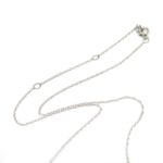 White Gold 9 Stone Journey Pendant Necklace