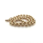 Rose Gold 5MM Chiseled Bead Chain Milor Bronze Necklace