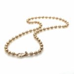 Rose Gold 5MM Chiseled Bead Chain Milor Bronze Necklace