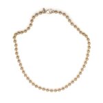 Rose Gold 5MM Chiseled Bead Chain Milor Bronze Necklace