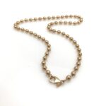 Rose Gold 5MM Chiseled Bead Chain Milor Bronze Necklace