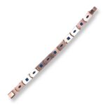 Art Deco Sapphire and Clear Glass Paste Stones Bracelet