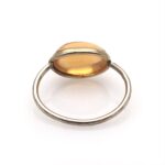 Fire Opal Conversion Ring made from an antique stick pin