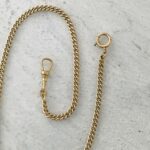 Classic pocket watch chain, Gold Filled, curb links, 13.5" long.