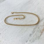 Classic pocket watch chain, Gold Filled, curb links, 13.5" long.