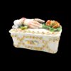 Antique Victorian trinket box hand offering flowers by S&S Limoges fine porcelain.