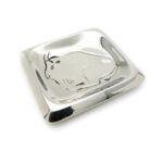 Vintage Lars Andersson Modernist Chrome Tray - Sitting Bison - Chrome Plate