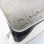 Mid century modern chrome tray with minimalist bison design by Lars Andersson for Avesta Jernverk Sweden 1958