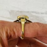 Natural Opal 14k Gold Modernist Ring
