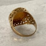 St Michael 22k Gold Coin Signet Ring