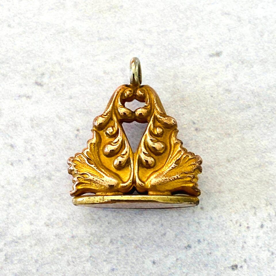 Art Nouveau Gold Filled Watch Fob Pendant