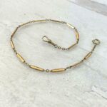 Vintage Mixed Metals Bar Link Pocket Watch Chain