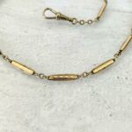 Vintage Mixed Metals Bar Link Pocket Watch Chain