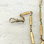 Vintage Mixed Metals Bar Link Pocket Watch Chain