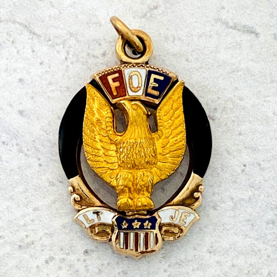 Patriotic FOE Eagle Pocket Watch Fob