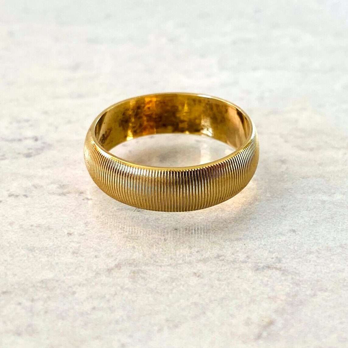 Gold Filled Textured Band Ring