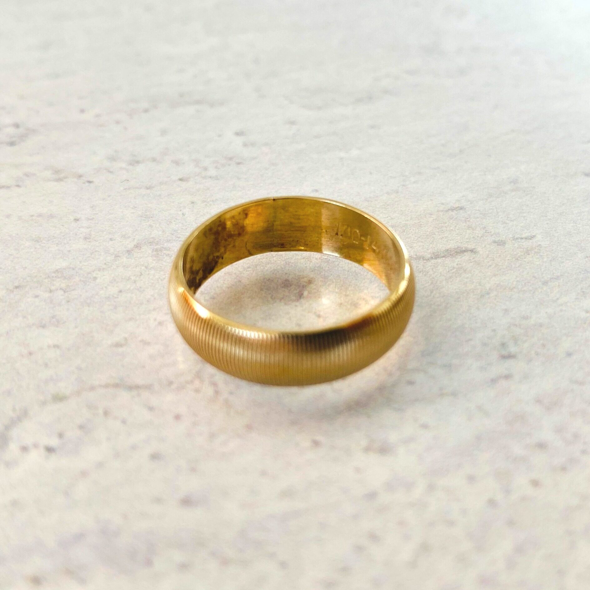 Gold Filled Textured Band Ring