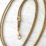 Opal Slide Rope Chain Lorgnette Necklace