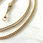 Opal Slide Rope Chain Lorgnette Necklace