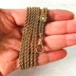 Opal Slide Rope Chain Lorgnette Necklace