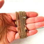 Opal Slide Rope Chain Lorgnette Necklace