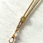 Opal Slide Rope Chain Lorgnette Necklace