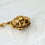 Victorian Gold Filled Pocket Watch Chain with Layered Fob