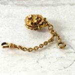 Victorian Gold Filled Pocket Watch Chain with Layered Fob