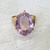 Victorian Rose de France Amethyst Gold Ring