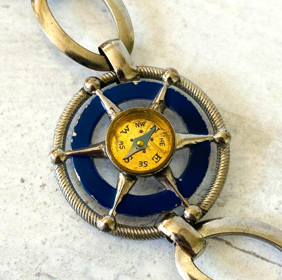Vintage Working Compass Nautical Bracelet