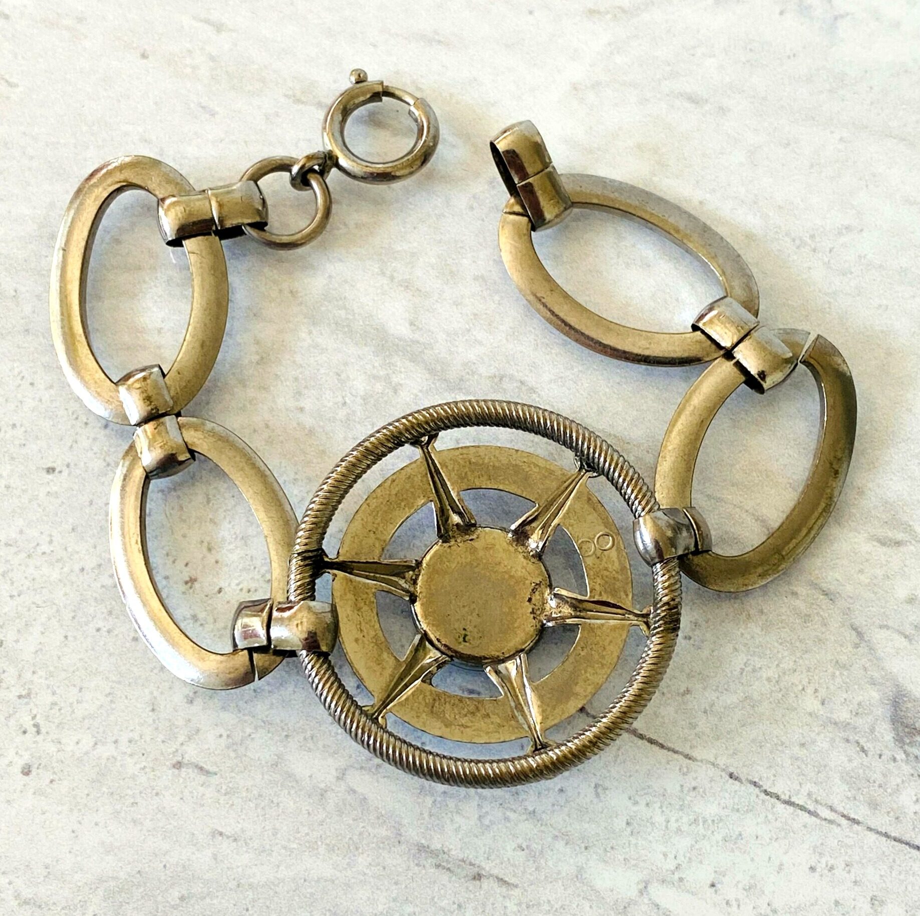 Vintage Working Compass Nautical Bracelet