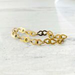 Turquoise Fancy Link Gold Chain Bracelet