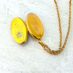 French Gold Filled Locket Necklace