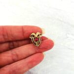 Antique Art Nouveau Garnet Gold Large Slide Pendant