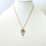 Antique Art Nouveau Lavalier Necklace - Gold, Garnet, and Natural Pearls