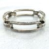 Large Engraved Links Silver Plate Bracelet