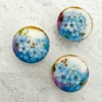 Antique Hand Painted Porcelain Buttons