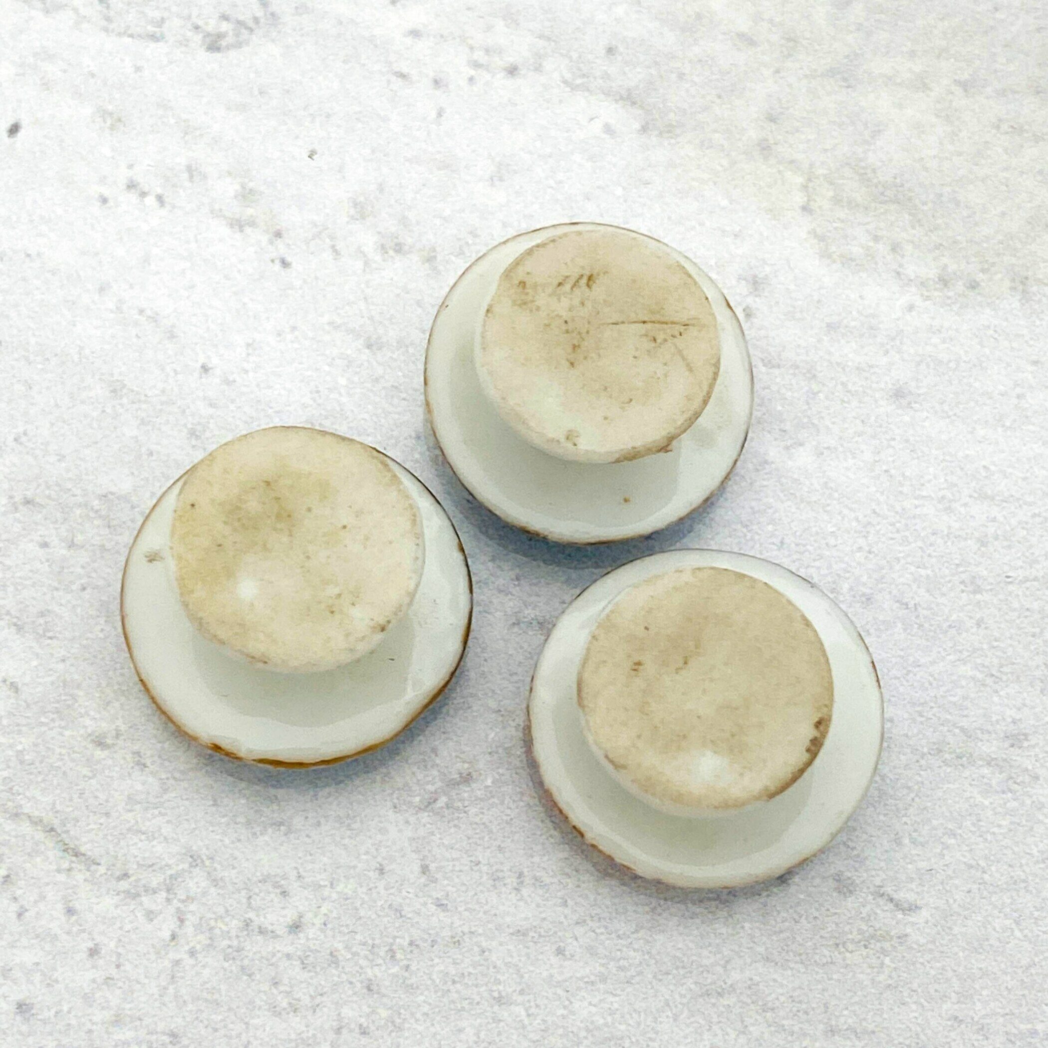 Antique Hand Painted Porcelain Buttons