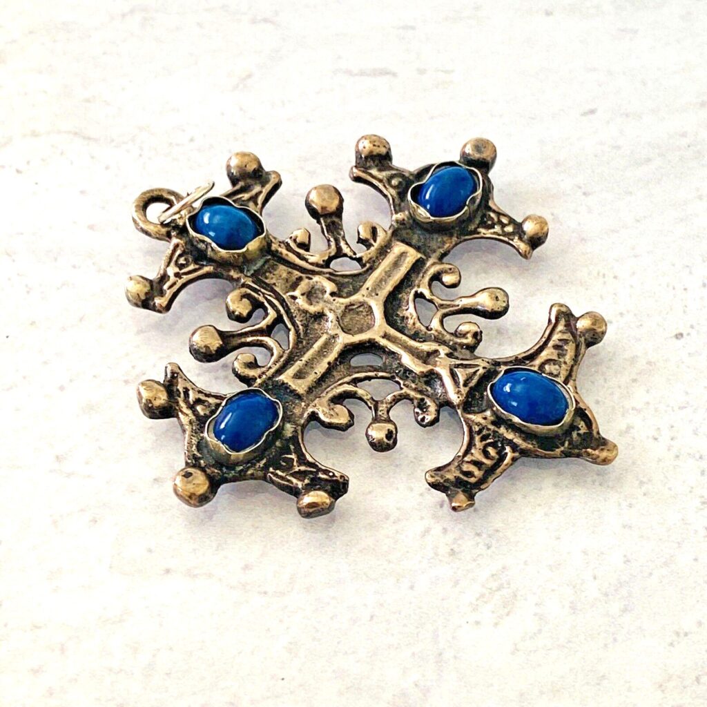 800 Silver Coptic Cross Pendant